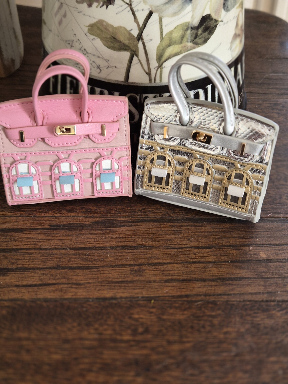 Pink And Silver Mini Satchel Handbags- Unbranded